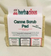 Canna Scrub 100% Natural Cannabis Fibre Scrub Pad 3 Pack Two Ply.
