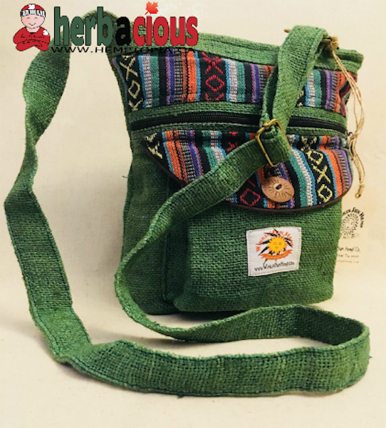 Hemp Side Shoulder Bag (green)